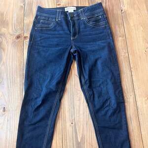 Democracy Jeans Women 6 Skinny Ab Technology Whiskered Dark Wash Denim Pants EUC